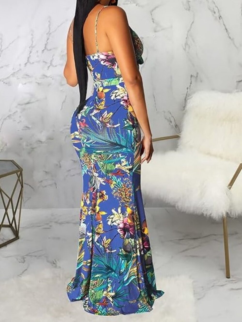 Long maxi sexy low-cut bohemian dress, beach summer dress for women, sexy - Picture 2 of 13